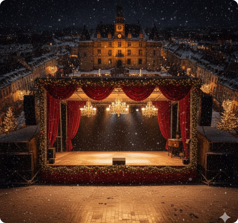 Scène marché de noël